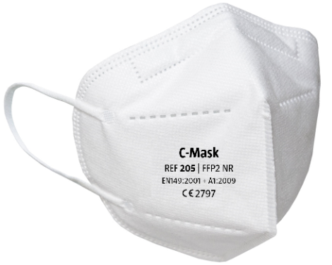 Atemschutzmaske Faltmaske FFP2 ohne Ventil mit Ohrenschlaufen C-Mask
